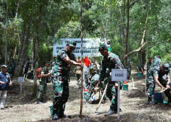 TNI AD Hijaukan Gunung Lawu. (Foto : ist)