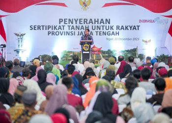 Raja Juli Ajak Masyarakat Tegal Daftarkan Tanah dan Pasang Patok agar Terhindar Konflik Pertanahan. (Foto : ist)