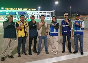 Caption: Kepala BPN Kota Depok Indra Gunawan memberikan keterangan usai menyaksikan tersambungnya Tol Cijago, Jumat 22 Desember 2023. (Foto: BPN Kota Depok)
