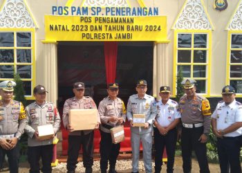 Dirlantas Polda Jambi Cek Kesiapan Pos Pengamanan Nataru. (Foto : ist)