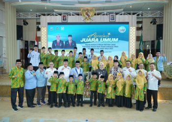 Sri Purwaningsih Bangga Kafilah Kota Jambi Juara Umum FASI XX Tingkat Provinsi Jambi 2023. (Foto : ist)