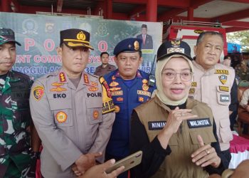 Sri Purwaningsih minta seluruh OPD aktif dalam penanggulangan bencana banjir di kota Jambi. (Foto : Rolan - sinarjambi.com)