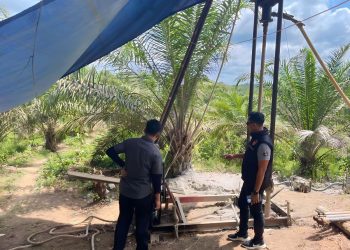 Timsus Ilegal Drilling Ditrekrimsus Polda Jambi Tindak Penambang Minyak Ilegal. (Foto : ist)