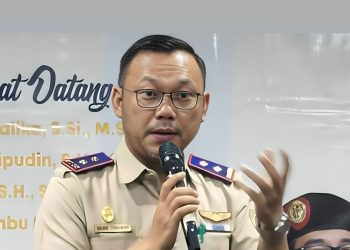 Kepala BPN Kota Depok Indra Gunawan saat rapat koordinasi dengan jajarannya, Senin 22 Januari 2024. (Foto: BPN Kota Depok)