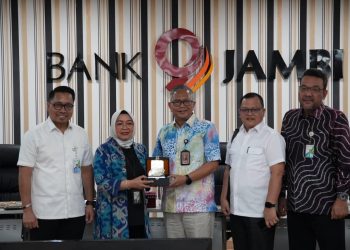 BPJS Ketenagakerjaan Audiensi dengan Bank Jambi. (Foto : ist)