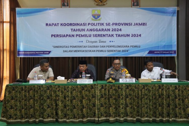 Gubernur Al Haris Pimpin Rakor Politik Se-Provinsi Jambi. (Foto : ist)
