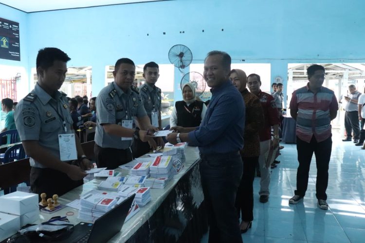 Kemenkumham Jambi Pastikan Para WBP Dapat Gunakan Hak Pilihnya. (Foto : ist)