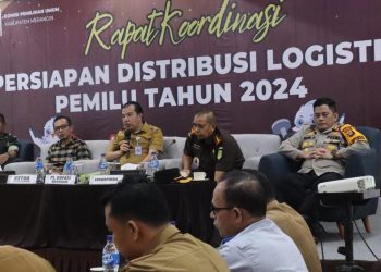 Pj Bupati Merangin Cek Sarana Pendistribusian Logistik Pemilu 2024. (Foto : ist)