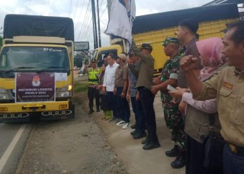 Logistik Pemilu 2024 Mulai Didistribusikan untuk 11 Kecamatan Terjauh di Kabupaten Merangin. (Foto : ist)