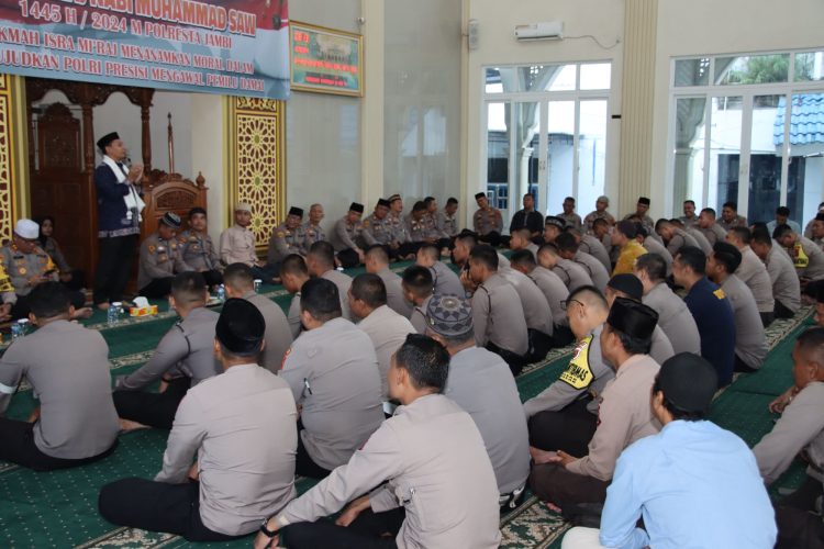 Polresta Jambi Gelar Peringatan Isra Mi'raj Nabi Muhammad 1445 H. (Foto : ist)