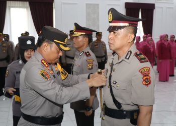 Kapolresta Jambi Pimpin Upacara Sertijab Kapolsek Jambi Timur. (Foto : ist)