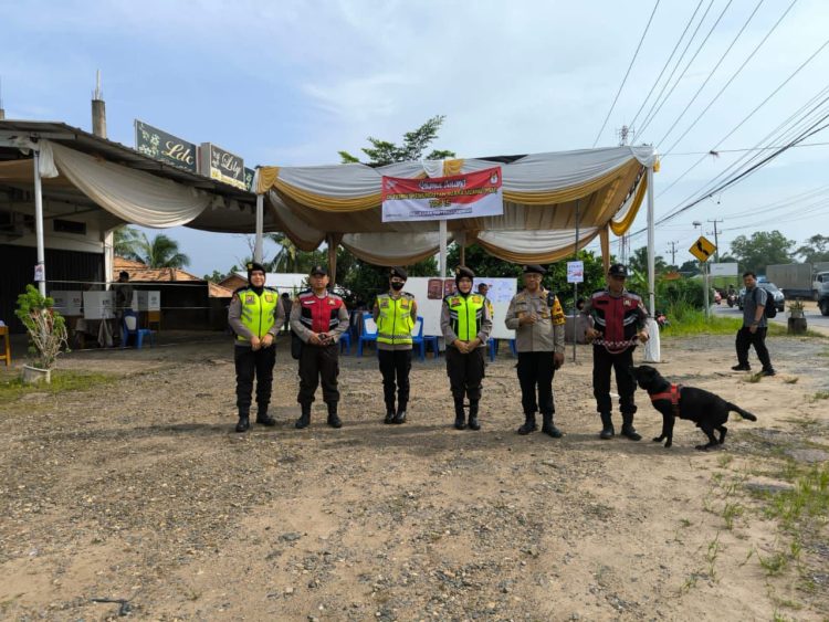 Polda Jambi Kerahkan Anjing Pelacak Amankan PSU Pemilu 2024. (Foto : ist)