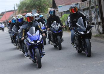 Yamaha Blu Cru On Road Ajak R Series Ke Seberang Kota Jambi. (Foto : ist)