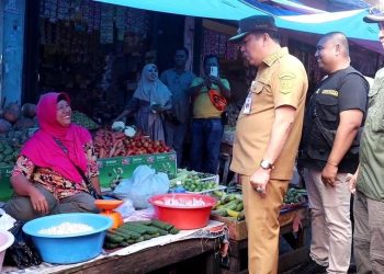 Mukti Sidak ke Pasar Cek Sembako Jelang Bulan Puasa. (Foto : ist)