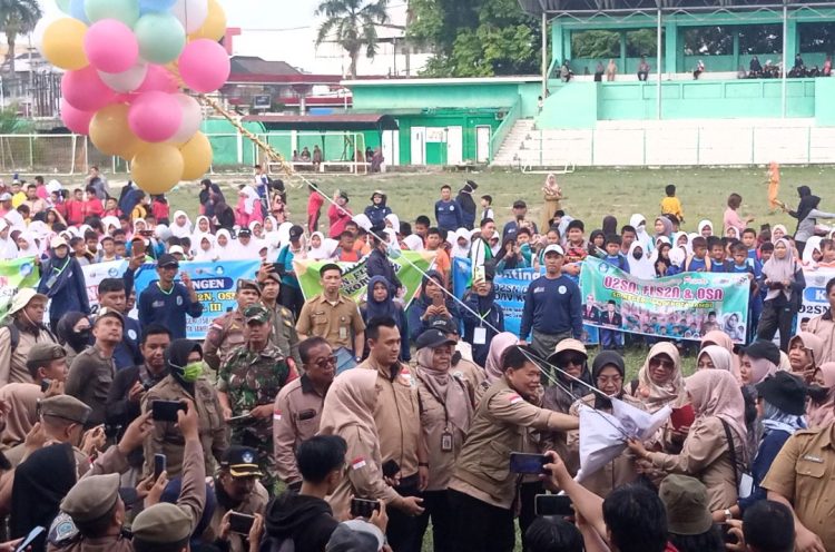 Sri Harap Ajang O2SN, FL2SN dan OSN Tingkat SD-SMP Cetak Generasi Emas 2045. (Foto : Rokan - sinarjambi.com)