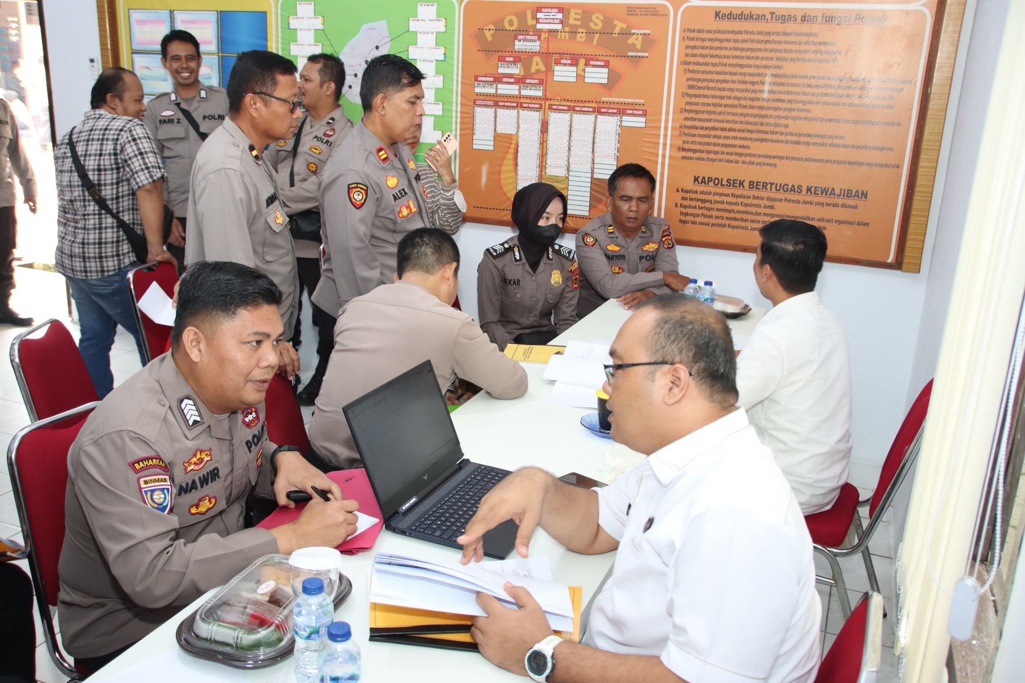 Itwasda Polda Jambi Lakukan Audit Kinerja Pada Polsek Jajaran Polresta Jambi. (Foto : ist)