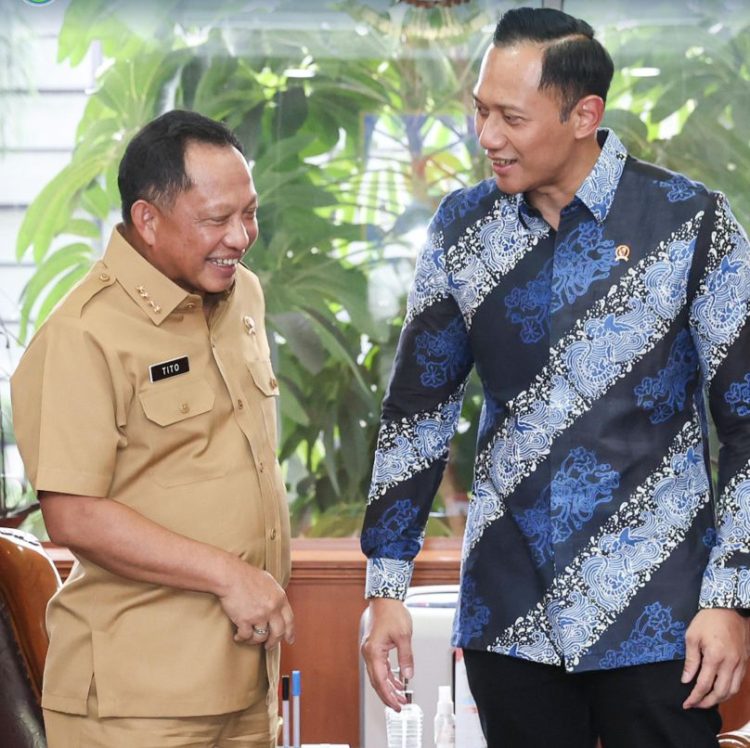 Menteri AHY Lakukan Koordinasi dengan Mendagri. (Foto : ist)