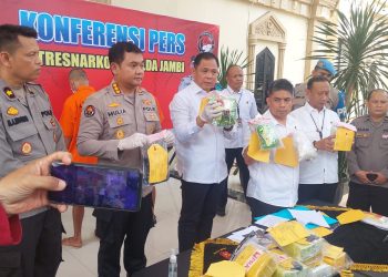 Ditresnarkoba Polda Jambi Bongkar Penyelundupan Sabu 2,9 Kg. (Foto : ist)