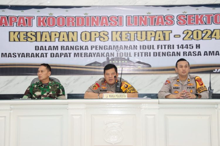 Bag Ops Polresta Jambi Gelar Rakor Lintas Sektoral Kesiapan Pengamanan Idul Fitri. (Foto : ist)