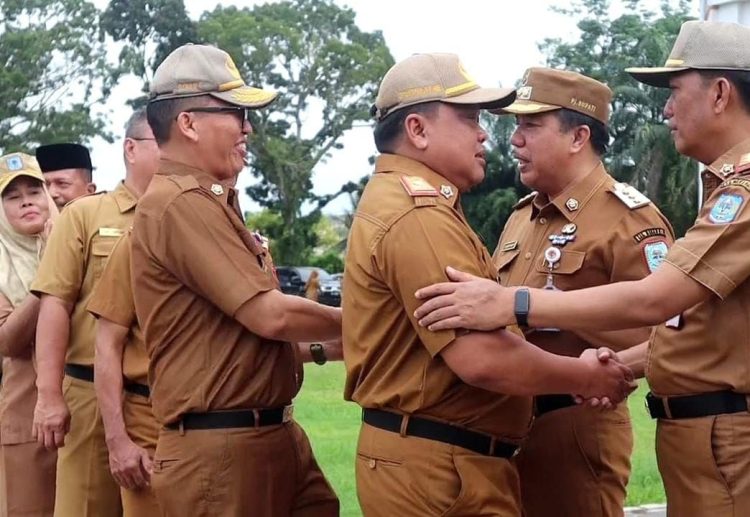 Pemkab Merangin Halal Bihalal Akbar di Lapangan. (Foto : ist)