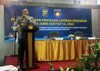Kabid Keu Polda Jambi Pimpin Penyusunan-Penyajian Laporan Keuangan Tahun 2023. (Foto : ist)