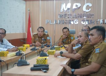Pj Bupati Merangin Zoom Meeting Bersama Mendagri. (Foto : ist)