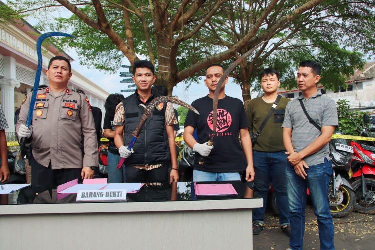 5 Berandalan Geng Motor di Kota Jambi Diciduk Polisi. (Foto : ist)