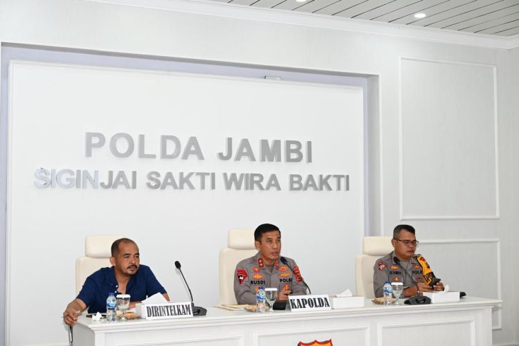 Kapolda Jambi Ikuti Rakornas Pengawasan Intern via Zoom Bersama Presiden. (Foto : ist)