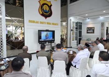 Kapolda Jambi Ikuti Peluncuran Aplikasi Pelayanan Perizinan Event oleh Presiden. (Foto : ist)