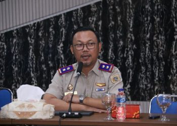 Kepala BPN Kota Depok Indra Gunawan membedah manfaat pemetaan geospasial 3D dalam penataan kota dan potensi pendapatan daerah. (Foto : BPN Kota Depok)
