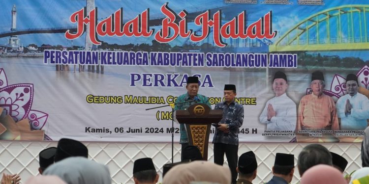 Gubernur Al Haris Kompak Bersama Wagub Sani Hadiri Halal BI Halal bersama PERKASA. (Foto : ist)