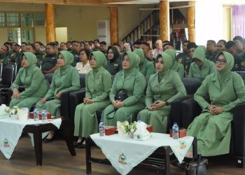 Anggota dan Persit Korem Gapu Ikuti Sosialisasi PT Pegadaian Cabang Jambi. (Foto : ist)
