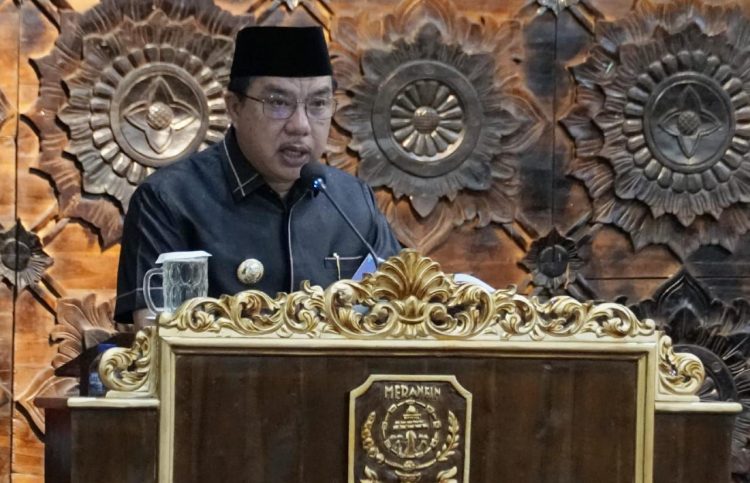 Pj Bupati Merangin Sampaikan Nota Keuangan Perubahan. (Foto : ist)