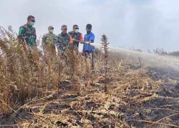 Dua Hari Danrem Gapu Terjun Pimpin Satgas Karhutla di HLG Londrang. (Foto : ist)