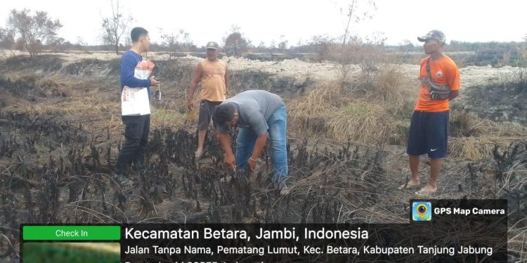 Karhutla Diduga Terjadi di Konsesi PT AMM Jadi Atensi Ditreskrimsus Polda Jambi. (Foto : ist)