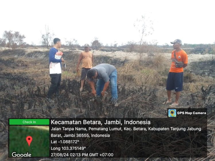 Karhutla Diduga Terjadi di Konsesi PT AMM Jadi Atensi Ditreskrimsus Polda Jambi. (Foto : ist)