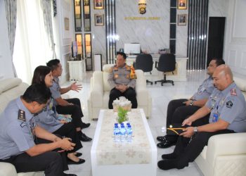 Kapolresta Jambi Sambut Kunjungan Silaturahmi Kakanwil Kemenkumham Provinsi Jambi. (Foto : ist)