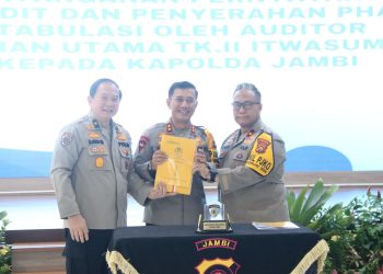 Kapolda Jambi Tutup Taklimat Akhir Audit Kinerja Itwasum Polri. (Foto : ist)