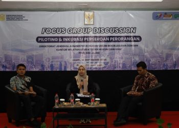 Bersama Ditjen AHU, Kanwil Kemenkumham Jambi Gelar FGD Piloting dan lnkubasi Perseroan Perorangan. (Foto : ist)
