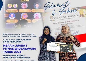 Presentasikan Karya Tulis Pada Pertemuan Ilmiah Tahunan Nasional, Widyaiswara Kota Jambi Raih Juara I. (Foto : ist)