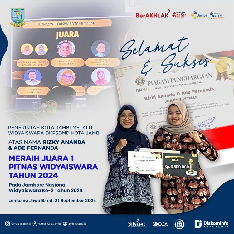 Presentasikan Karya Tulis Pada Pertemuan Ilmiah Tahunan Nasional, Widyaiswara Kota Jambi Raih Juara I. (Foto : ist)