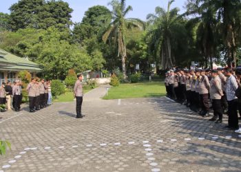 163 Personel Polresta Jambi Siap Amankan Rapat Pleno Penetapan Paslon Walikota dan Wakil Walikota Jambi. (Foto : ist)