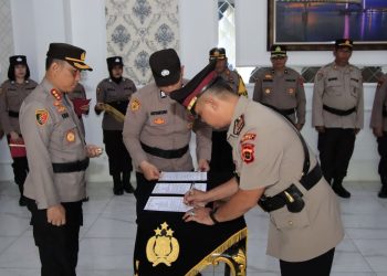 Kapolresta Jambi Pimpin Serahterima Jabatan Kapolsek Jambi Timur. (Foto : ist)