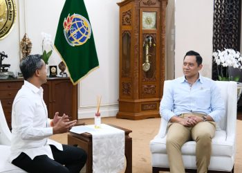 Bertemu Ketua Umum KADIN, Menteri AHY Bahas Peluang Sinergi Membangun Ekonomi Indonesia. (Foto : ist)