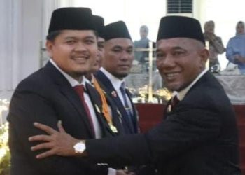 M Rivaldi Ketua DPRD Merangin, Herman dan Fahmi Wakil Ketua. (Foto : ist)