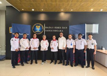 Kapusdatin Kemenhub ke Kantor BSSN, Percepat Implementasi Perpres No 82 Tahun 2022 Tentang Pelindungan IIV Sektor Transportasi. (Foto : ist)