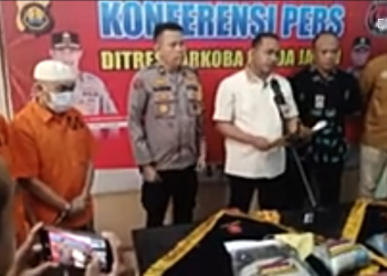 Ditresnarkoba Polda Jambi Ciduk 2 Kurir Sabu 2 Kg. (Foto : Rolan - sinarjambi.com)