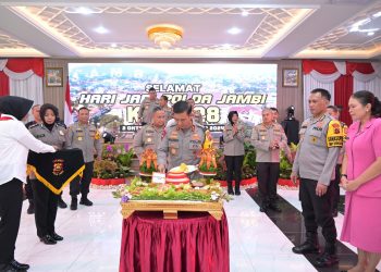 Polda Jambi Peringati Hari Jadi Ke-28. (Foto : ist)