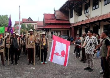 Usai di Kominfo Merangin, Temu Lomba Pramuka Lanjut ke SMPN 43. (Foto : ist)