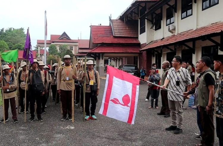 Usai di Kominfo Merangin, Temu Lomba Pramuka Lanjut ke SMPN 43. (Foto : ist)